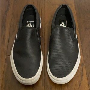 Vans perforated Leather classic slip on